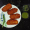 4 Veg Cutlet With Green Chutney