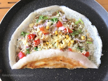 Sweet Corn Cheese Masala Dosa