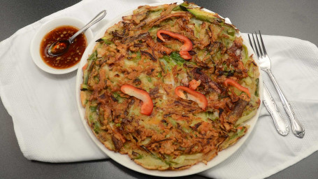 Seafood Pancake With Green Onion