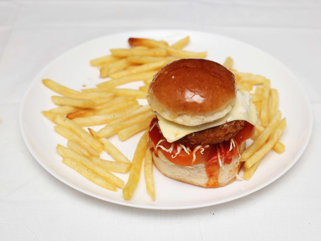 Swaminarayan Cheese Burger Fries