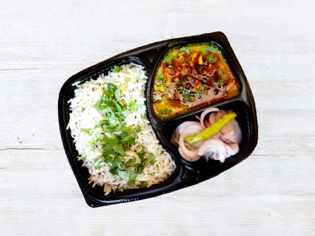 Dal Tadka And Jeera Rice Meal