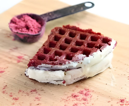 Red Velvet Cream-Cheese Waffles