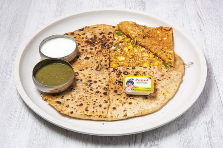 Jain Paneer Gobi Capsicum Paratha