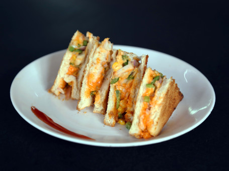 Cheese Chilli Corn Sandwich (Served With Tomato Ketchup)