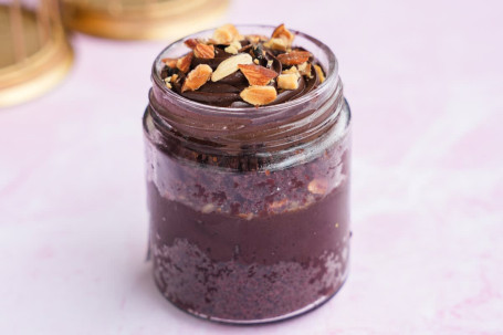 Eggless Chocolate Roasted Almond Cake Jar