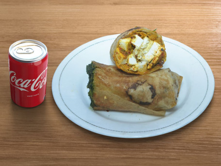 Paneer Tikka Roll Coke 200 Ml Can