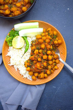 Punjabi Chole With Rice