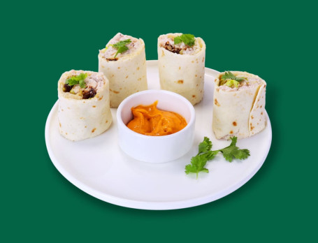 Chicken Club Wrap With Makhani Dip