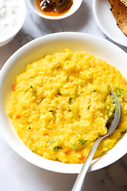 Home Style Butter Khichdi With Curd