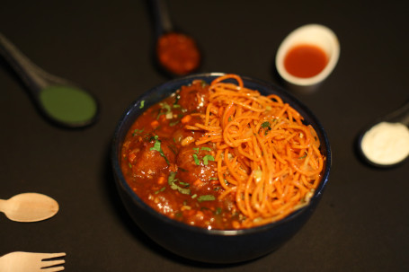 Masala Noodles With Manchurian