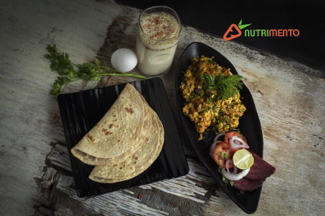 Paneer Egg Bhurji With Roasted Brown Bread