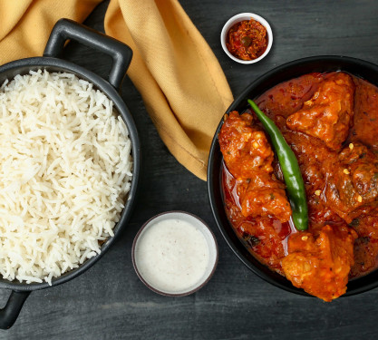 Ghee/Jeera Rice With Mutton Curry