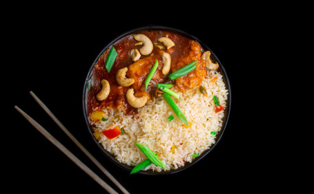 Kung Pao Burnt Garlic Rice Bowl