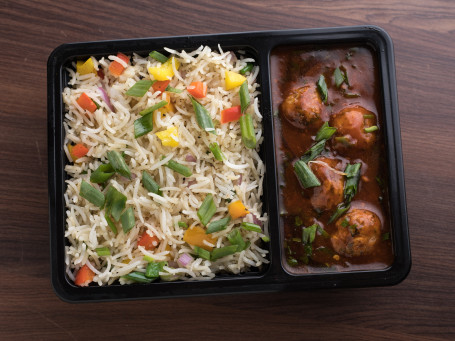 Manchurian With Rice Veg