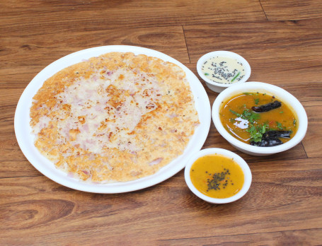 Onion Uttapam(Served With Chutney And Sambhar.