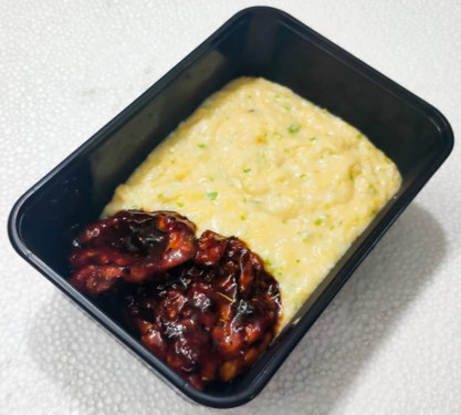 Grilled Steak Chicken And Mashed Potato