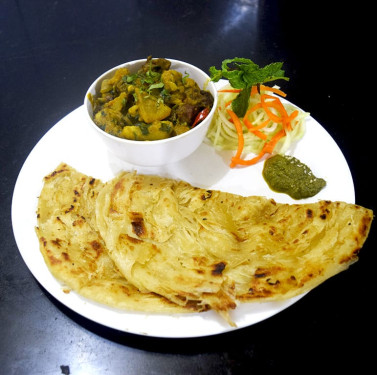 Laccha Paratha With Subji