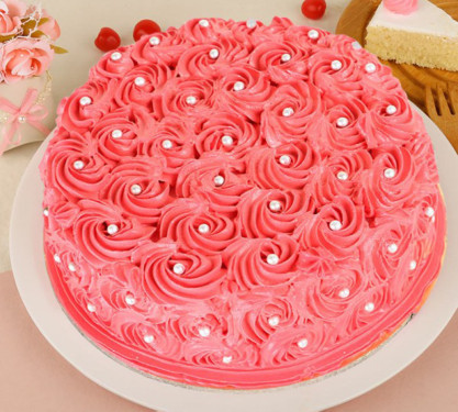 Swirl Rose Strawberry Cake [1/2 Kg]