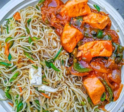 Veg Fried Rice Or Noodles Chilli Paneer Paneer Manchurian