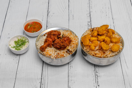 Chicken Fry Biryani Prawns Biryani (Halal)