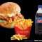 Hot Crispy Burger Meal (With Frnch Fries 200Ml Soft Drnk)