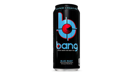 Boisson Énergisante Bang Blue Razz 16 Oz.