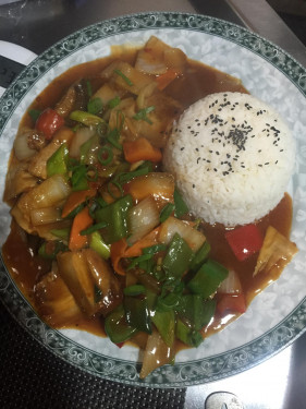 Arroz con cerdo dos veces cocinado