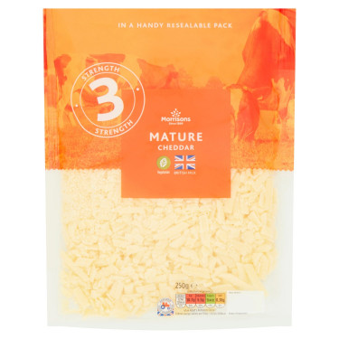 Cheddar Blanc Mûr Râpé Morrisons