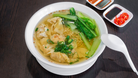 Wonton With Egg Noodles In Soup