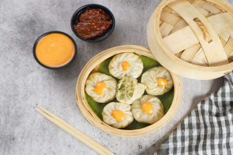 Steamed Cheese Momos [6 Pieces]