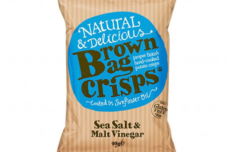 Brown Bag Crisps Sea Salt Vinaigar Malt