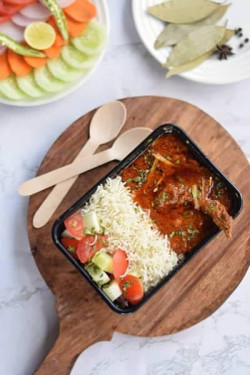 Dhaba-Style Mutton Chawal Bowl