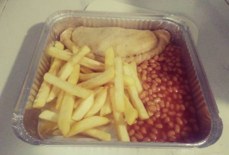 Medium Steak Pasty Chips And Beans