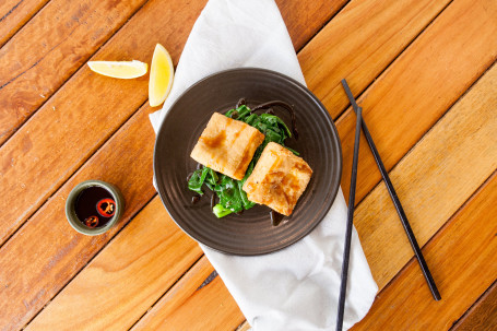 Crispy Tofu With Chinese Broccoli