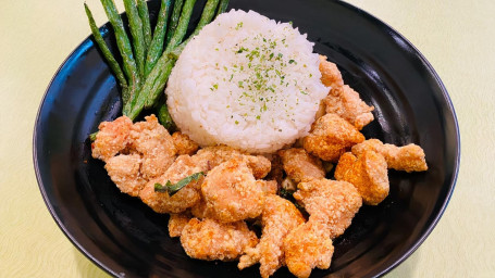 Popcorn Chicken Over Rice （Yán Sū Jī Fàn）