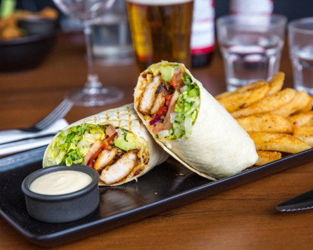 Portuguese Chicken Wrap With Fries