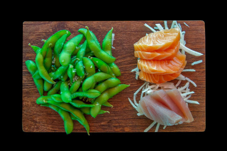 Salmon Sashimi Tuna Sashimi Edamame