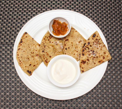 Aloo Paratha (1) Sabzi Or Raita Pickle