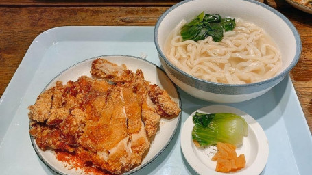 Hk Style Chicken Steak Noodle Gǎng Shì Zhà Jī Bā Tāng Miàn