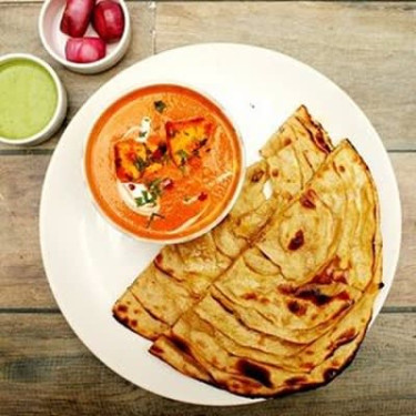 Kahadi Paneer With 2 Laccha Paratha/Butter Naan Cold Drink