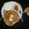 2 Pcs Aloo Paratha Pickle Curd Amul Butter Tea