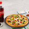 9 Veggie Treat Pizza (Medium) Coke 300 Ml