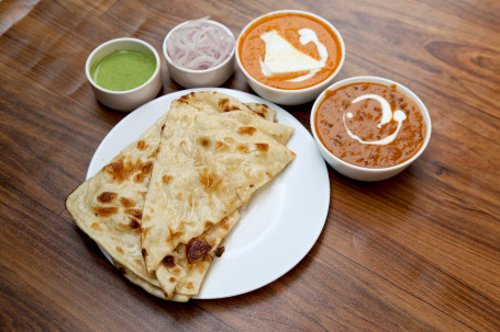 Special Paneer Butter Masala Thali (Paneer Butter Masala Dal Makhni 2 Lachha Paratha)