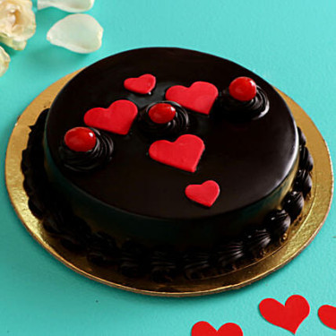 Red Hearts Truffle Cake