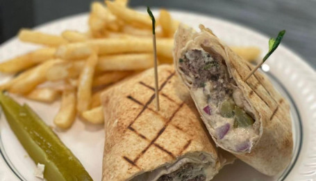 Lamb Kafta Kabab Sandwich Fries