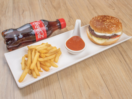 French Fries Veg Burger Cold Drink 250 Ml