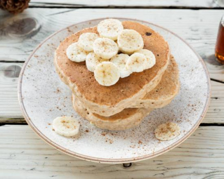 Vegan Banana Bread Pancakes (Cooked On Same Grill As Regular)