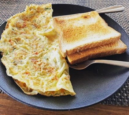 American Double Egg Bread Omelette