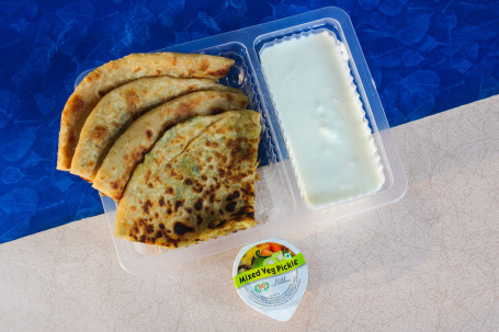 One Stuffed Paratha With Curd