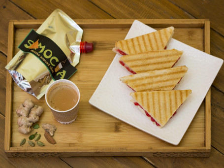 Chai With Bread Butter Jam